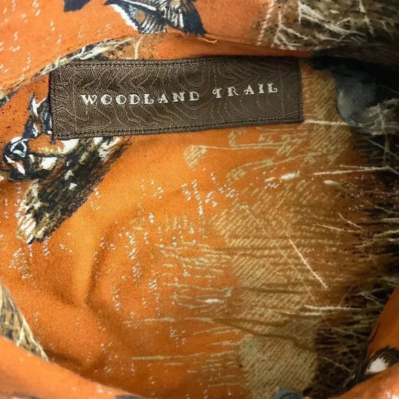 Men's Orange Animal Print Casual Button Down Shirt - Picture 3 of 7